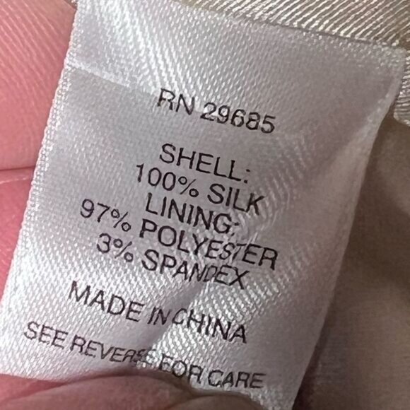 Pendleton Silk Paisley A line Skirt Dark Grey Ivory Sz 8 Petite - Picture 4 of 4